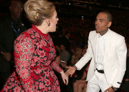 adeletellingchrisbrownoffatthegrammys