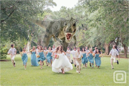 wedding-party-dinosaur