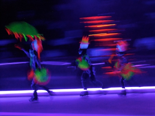 We had front row seats for an awesome ice-skating show on the first night. 