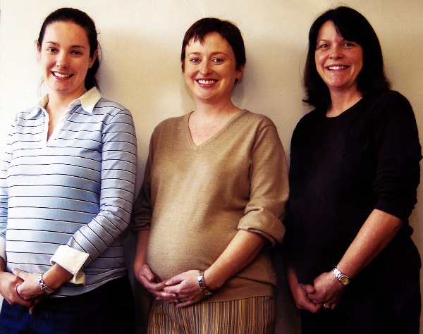 three pregnant ladies