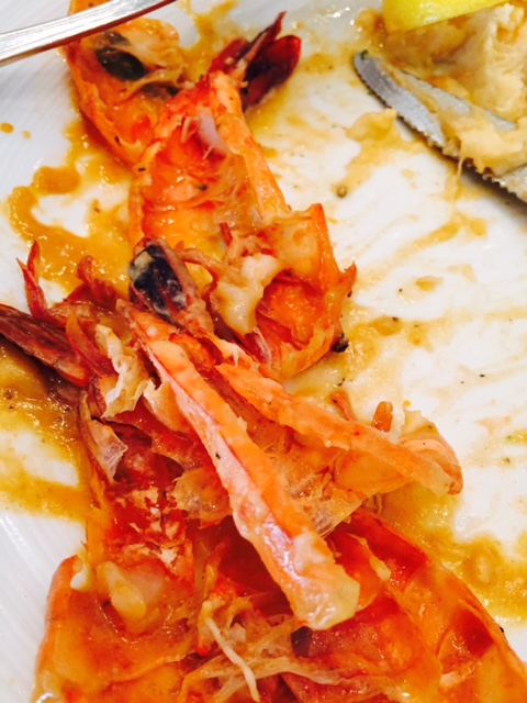 I forgot to take a photo of my prawns BEFORE I gobbled them up