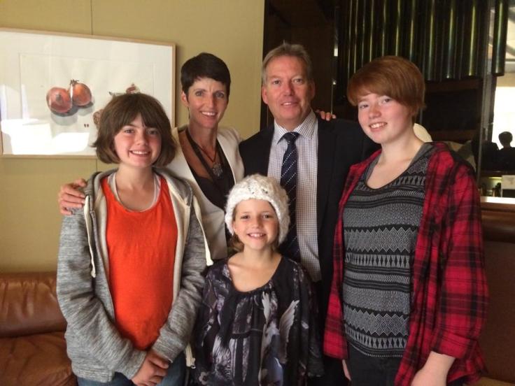 Aunty Kate, Uncle Andy, Tess, Lily and Phoebe